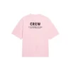 Crew Logo Baskılı Kısa Kollu Pembe/Kırmızı 620941TIVG91900