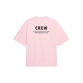 Crew Logo Baskılı Kısa Kollu Pembe/Kırmızı 620941TIVG91900