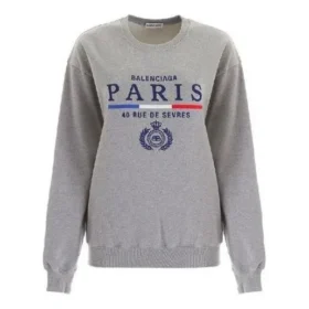 Crown Tek Renkli Alfabe Logolu Kapüşonlu Sweatshirt Gri 578132TGV681300 Crown Tek Renkli Alfabe Logolu Kapüşonlu Sweatshirt Gri 578132TGV681300