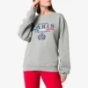 Crown Tek Renkli Alfabe Logolu Kapüşonlu Sweatshirt Gri 578132TGV681300