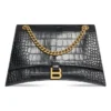 Crush Crocodile Orta Boy Zincirli Çanta “Siyah” 716393210IX1000