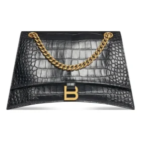 Crush Crocodile Orta Boy Zincirli Çanta “Siyah” 716393210IX1000
