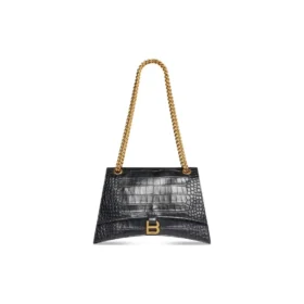 Crush Crocodile Orta Boy Zincirli Çanta “Siyah” 716393210IX1000