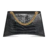 Crush Crocodile Orta Boy Zincirli Çanta “Siyah” 716393210IX1000