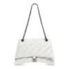 Crush Orta Boy Zincirli Çanta Kapitone “Optic White” 716393210J09001