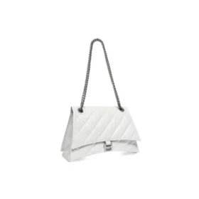Crush Orta Boy Zincirli Çanta Kapitone “Optic White” 716393210J09001