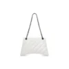 Crush Orta Boy Zincirli Çanta Kapitone “Optic White” 716393210J09001