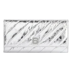 Crush Zincirli Cüzdan Metalik Kapitone “Silver” 781723210IW8110