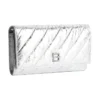 Crush Zincirli Cüzdan Metalik Kapitone “Silver” 781723210IW8110