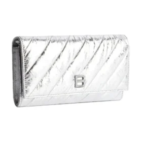 Crush Zincirli Cüzdan Metalik Kapitone “Silver” 781723210IW8110