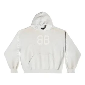 Crypto Kapüşonlu Sweatshirt Orta Kesim “Off White” 742603TOVU7