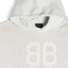Crypto Kapüşonlu Sweatshirt Orta Kesim “Off White” 742603TOVU7