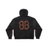Crypto Kapüşonlu Sweatshirt Orta Kesim “Siyah Soluk” 742603TOVN71055