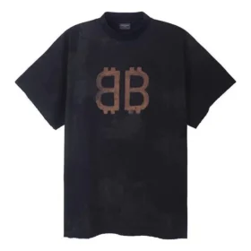 Crypto Oversized Tişört “Black Faded” 739028TOVN81055