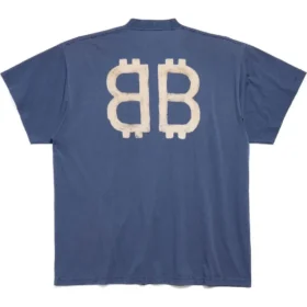 Crypto Oversized Tişört “Mavi” 739028TOVU64108