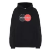 Desenli Bol Kesim Kapüşonlu Spor Sweatshirt Siyah 620947TIV801000