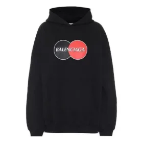 Desenli Bol Kesim Kapüşonlu Spor Sweatshirt Siyah 620947TIV801000