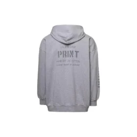 Desenli Fermuarlı Kapüşonlu Sweatshirt Dar Kesim “Gri” 744454TOVN41167 Desenli Fermuarlı Kapüşonlu Sweatshirt Dar Kesim “Gri” 744454TOVN41167