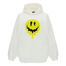 Drip Peace Kapüşonlu Sweatshirt Geniş Kesim “Beyaz” 651799TKVA2863932