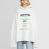 Dry Cleaning Boxy Kapüşonlu Sweatshirt “Beyaz” 661711TKVF99085