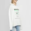 Dry Cleaning Boxy Kapüşonlu Sweatshirt “Beyaz” 661711TKVF99085
