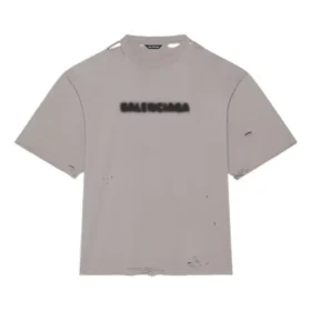 Düz Renkli Alfabe Baskılı Delikli Yuvarlak Yaka Kısa Kollu Unisex Gri 661715TKVD58174 Düz Renkli Alfabe Baskılı Delikli Yuvarlak Yaka Kısa Kollu Unisex Gri 661715TKVD58174