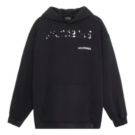 El Çizimi Balenciaga Kapüşonlu Sweatshirt Orta Kesim “Siyah” 600583TOVO61070 El Çizimi Balenciaga Kapüşonlu Sweatshirt Orta Kesim “Siyah” 600583TOVO61070