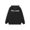 El Çizimi Balenciaga Kapüşonlu Sweatshirt Orta Kesim “Siyah” 600583TOVO61070