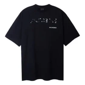 El Çizimi Balenciaga Tişört Geniş Kesim “Siyah” 641675TOVO51070