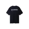 El Çizimi Balenciaga Tişört Geniş Kesim “Siyah” 641675TOVO51070