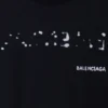 El Çizimi Balenciaga Tişört Geniş Kesim “Siyah” 641675TOVO51070