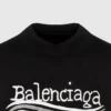 El Çizimi Balenciaga Tişört “Siyah” 641675TNVE71197