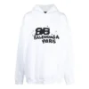El Çizimi BB Icon Kapüşonlu Sweatshirt Geniş Kesim “Beyaz” 620973TNVQ19040