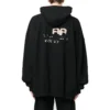 El Çizimi BB Icon Kapüşonlu Sweatshirt Geniş Kesim “Siyah” 620973TNVQ11059