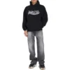 El Çizimi Political Campaign Kapüşonlu Sweatshirt “Siyah” 739024TNVE91197