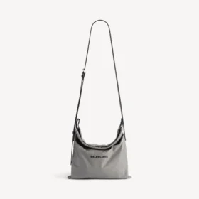 Erkek alışveriş çantası, toz torbası, çapraz askılı orta boy, Balenciaga grisi