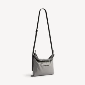 Erkek alışveriş çantası, toz torbası, çapraz askılı orta boy, Balenciaga grisi