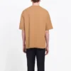 Erkek Balenciaga Alfabe Baskılı Kısa Kollu Krem Sarı 594579TGV609605