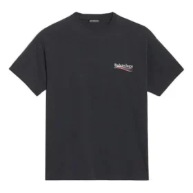 Erkek Balenciaga Alfabe Baskılı Kısa Kollu Siyah 641675TIV521070 Erkek Balenciaga Alfabe Baskılı Kısa Kollu Siyah 641675TIV521070