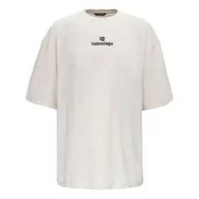 Erkek Balenciaga Alfabe Logolu Kısa Kollu Gri Beyaz 641614TJVA99054 Erkek Balenciaga Alfabe Logolu Kısa Kollu Gri Beyaz 641614TJVA99054