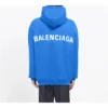 Erkek Balenciaga Arka Logo Alfabe Baskılı Mavi 570811THV798077
