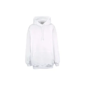 Erkek Balenciaga Back Alphabet Kapüşonlu Uzun Kollu Beyaz 556113TAV379000