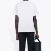 Erkek Balenciaga Bantlı Portre Baskılı Logo Retro Kısa Kollu Beyaz 612966TIV479000