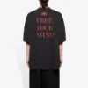 Erkek Balenciaga Baskılı Büyük Boy Kısa Kollu Siyah 641614TJV781000