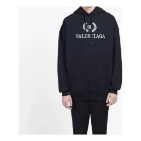 Erkek Balenciaga BB Göğüs Logolu Baskılı Siyah 556143TDV521000