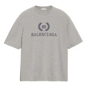 Erkek Balenciaga BB Logo Baskılı Kısa Kollu Gri 544271TCV251300 Erkek Balenciaga BB Logo Baskılı Kısa Kollu Gri 544271TCV251300