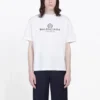 Erkek Balenciaga BB Paris Baskılı Yuvarlak Yaka Kısa Kollu Retro Versiyon Beyaz 594579TGV609000