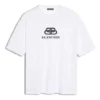 Erkek Balenciaga Beyaz, BB logolu Klasik logo Baskılı Kısa Kollu 570803TEV489044