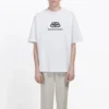 Erkek Balenciaga Beyaz, BB logolu Klasik logo Baskılı Kısa Kollu 570803TEV489044