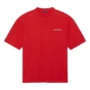 Erkek Balenciaga Büyük Logolu Retro Kısa Kollu Kırmızı 612966TIVG56540